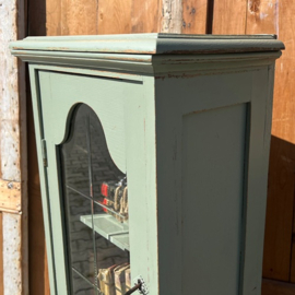 Pronkkast vitrinekast groen 37,5 x 25 x 61