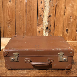 Koffer bruin 45 x 28 x 15 origineel brocante