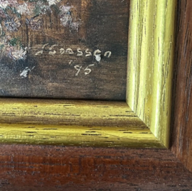 Schilderij bloemen stilleven hout VERKOCHT