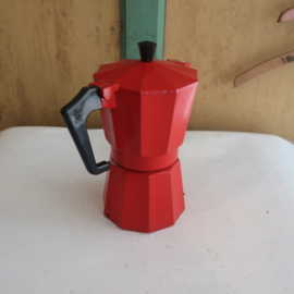 Percolator rood koffie espressomaker pruttelpotje