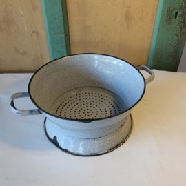 Vergiet emaille Deense zeef grijs Ø 27 cm