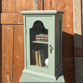 Pronkkast vitrinekast groen 37,5 x 25 x 61