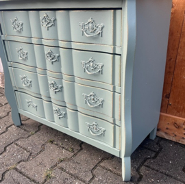 Ladekast groen 4 laden halkast 71 x 33 x 62