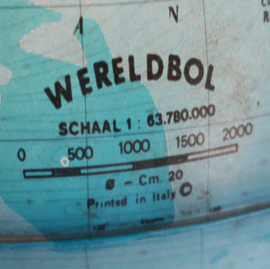 Wereldbol globe origineel Ø 20 cm verlichting