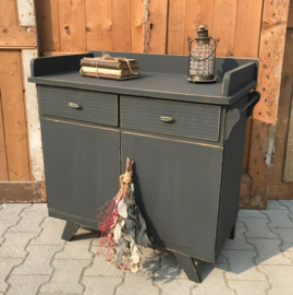 Commode lage kast brocante grijs VERKOCHT
