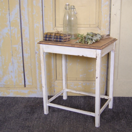 Sidetable bijzettafel wit blank blad VERKOCHT