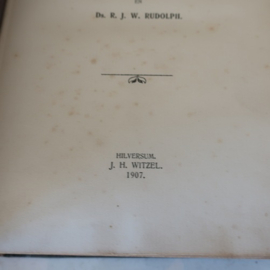 Oud boek 1907 rug van leer origineel 25 x 17,5