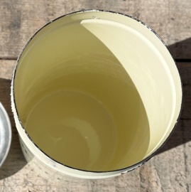 Pot bus emaille beschuit creme hoogte 22 cm