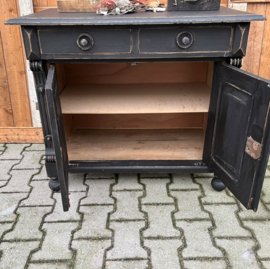 Commode lage kast zwart 92,5 cm VERKOCHT