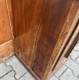 Nachtkastje hout marmer Frankrijk VERKOCHT
