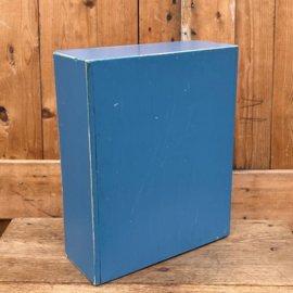 Medicijnkastje hout blauw 34 cm hoog