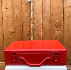 Kist koffer metaal ijzer gereedschap 39 cm