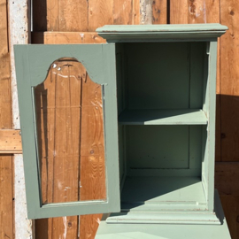 Pronkkast vitrinekast groen 37,5 x 25 x 61