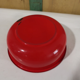 Emaille bak bakje schaal rood diameter 22 cm