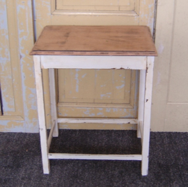 Sidetable bijzettafel wit blank blad VERKOCHT