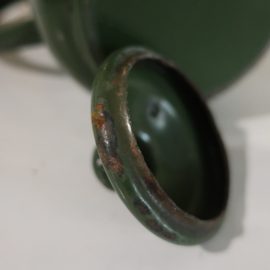 Pot emaille koffiepot groen 20 cm VERKOCHT