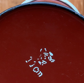 Pot emaille koffiepot bruin Ø 11 cm VERKOCHT