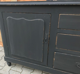 Commode lage kast brocante grijs VERKOCHT