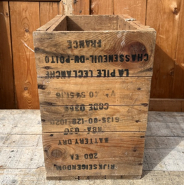 Houten kist legerkist leger 40 x 25 x 39 tekst