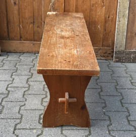 Houten bank hal origineel 112 cm grenen