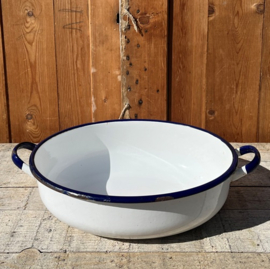 Emaille schaal bak wit 43 x 29 cm origineel