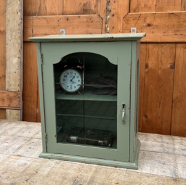 Vitrine kast groen sier pronk hang kastje
