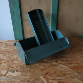Kist koffer gereedschap metaal blauw VERKOCHT