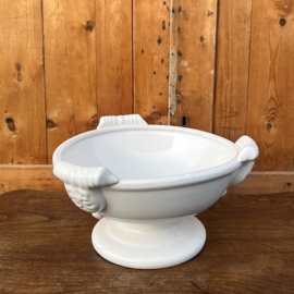 Schaal op voet wit diameter 34 cm VERKOCHT