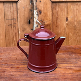 Pot emaille koffiepot bruin Ø 11 cm VERKOCHT