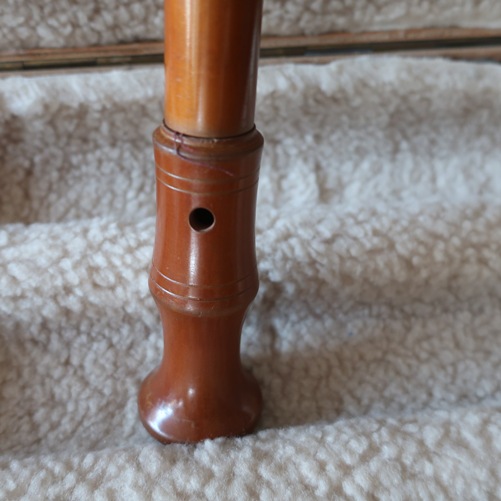 Blokfluit hout lengte 48,5 cm vintage in kist