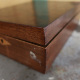 Scheerkist hout origineel kist 19 x 27,5 x 8 cm