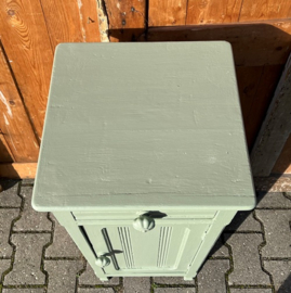 Nachtkastje hout groen 1930 halkastje