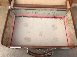 Koffer leer bruin 44,5 cm origineel VERKOCHT