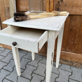 Tafel bijzet planten tafel wit 43,5 x 44,5 VERKOCHT