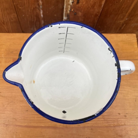 Maatbeker 3 liter emaille wit VERKOCHT