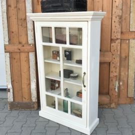 Vitrine kast wit sier wand pronk VERKOCHT