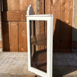 Vitrine kast 1930 wit pronk sier wand