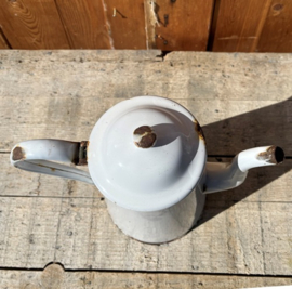 Koffiekan koffie pot emaille wit VERKOCHT