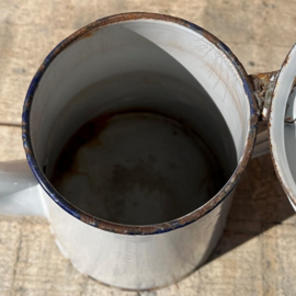 Koffiekan koffie pot emaille wit VERKOCHT