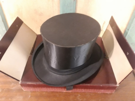 Chapeau hoge hoed opvouwbaar zwart VERKOCHT