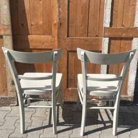 Stoel cafestoel eetkamerstoel hout grijs