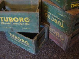 Tuborg beer bier kist 47 x 30 x 25 origineel groen VERKOCHT