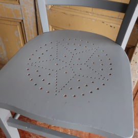 Stoel antiek hout grijs model Luterma