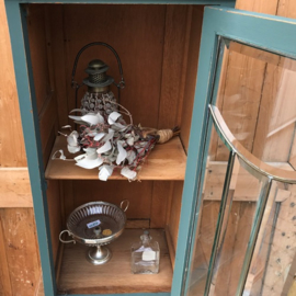 Vitrine kast groen vintage sier wand VERKOCHT