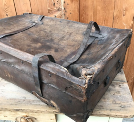 Koffer leer bruin 76 x 42 cm MATIG reiskoffer