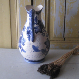 Lampet kan vaas wit blauw origineel VERKOCHT