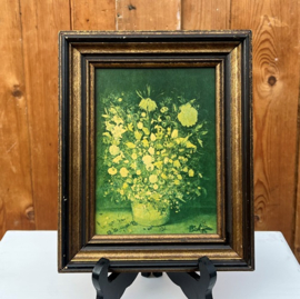 Stilleven bloemen boeket print lijst 19,5 x 24 cm