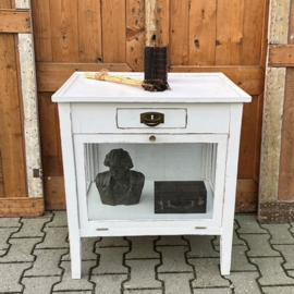 Vitrine kast thee pronk wit 1930 VERKOCHT