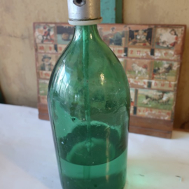 Spuitwaterfles sodafles groen glas VERKOCHT