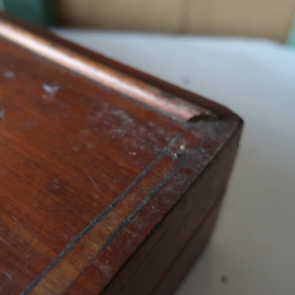 Backgammon kist speelkist antiek hout